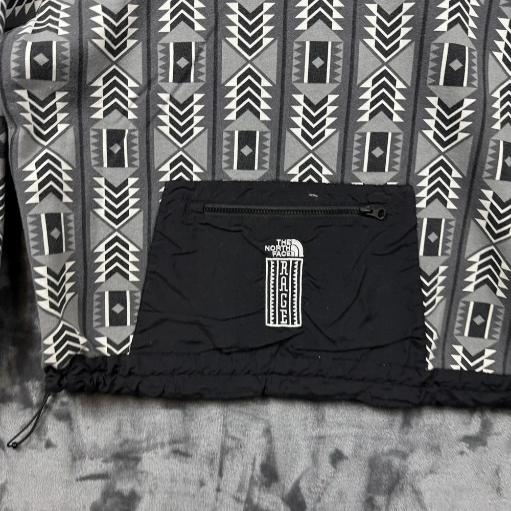 The North Face Rage Sweatshirt Mens XL Gray Aztec Geometric Fleece Pullover 90s